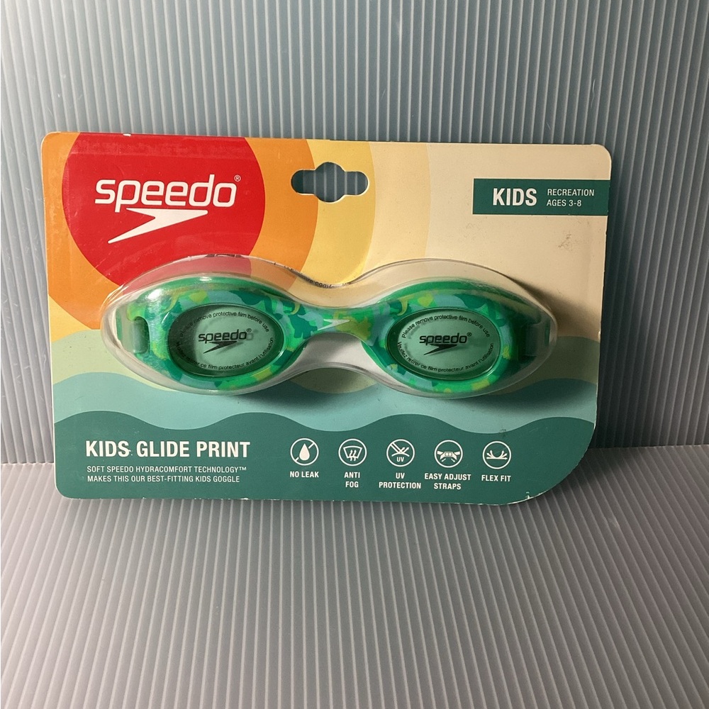 Kids Green Dino Speedo Swim Goggles